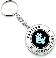 Carlton Blues AFL Team Round Logo Metal Keyring