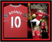 Wayne Rooney Signed Manchester United Jersey Framed