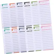WEKADRIN 40Pcs Assorted Color Consumption Cards Sheets for Business Planning Portable Budgeting Tools for Monthly Expense Tracking and Financial Organization