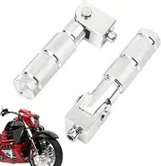 Motorcycle Foldable Foot Pegs - Fixed Folding Passenger Pedal - Rear Footrest Peg Footpeg for Electric Car, Go Karts, ATVs, UTVs