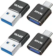 ENVEL USB C to USB Adapter, USB 3.0 to USB C Adapter, Type-C Male to USB Female OTG Converter, Compatible with Apple iWatch iPhone 13 14 15 Galaxy S24 Pad Air 4 5 Mini 6