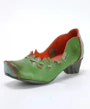 Womens Novelty Retro Style Low Heel Shoes with Shallow Lace