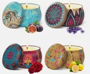 Blooming Bliss Candle Set – Indulge in Lavender, Lemon, Rose & Fig Aromas