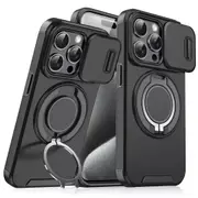 For iPhone 16 Pro Max Case Magsafe Shockproof Kickstand Ring Cover