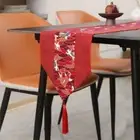 with Tassel Red Chinese Style Table Runner Table Cover Wedding Party
