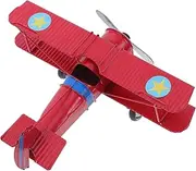 NOLITOY Retro Airplane Model Iron Craft Ornament Vintage Home Decor Small Plane Toy Birthday Party Favor