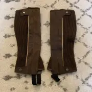 Clarino Half Chaps, Medium, Chocolate