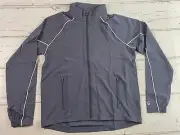 Soffe Womens Juniors Classic Gray Lightweight Warmup Jacket Full Zip/Pockets NEW