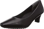[Lady worker] LO-17080 ASICS Shoji Wide 4E Equivalent, 2.2 inches (5.5 cm) Heel, Square Toe Plain Pumps