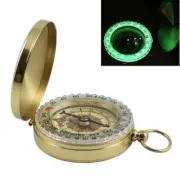 Pocket Brass Watch Style Military Army Luminous Compass Outdoor Camping Hiking