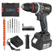 Cordless Power Drill Drivers Set, 20V DC brushless 2 Variable Speedimpact dri...