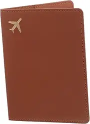 [Minkissy] Leather Passport Holder with Unique Embossed Design Water Resistant Travel Organizer Elegant Passport Cover for Cards Tickets Essentials Durable PU Leather Travel