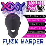 Mouth Hole Spandex Full Face Mask Hood Role Play Blindfold Balaclava Faceless 1