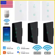 WiFi Smart Light Switch 1/2/3-Gang Light Switch Remote for Alexa & Google IFTTT