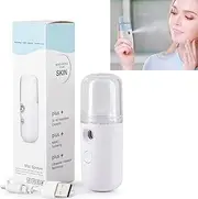 Facial Mister,Mini Face Humidifier Portable Facial Sprayer,Atomization Skin Care Machine,USB Rechargeable Mist Sprayer,Face Humidifier,30ml Visual Water Tank for Face Hydrating (White)