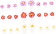 DECOMELODY 24pcs Daisy Silicone Toe Separators Premium Foot Pedicure Spacers for Nail Art Alleviate Pain Prevent Malformation for Bunion Corn Reusable Foot Care Tool