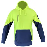 Yellow Fleece Hoodie Brushed Hooded Jacket Sweatshirt Jumper Pullover