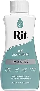 RIT DYE UR820.Teal Fabric Liquid Dye All-Purpose, 1 Pack