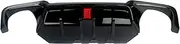 Compatible with BMW 5 Series F10 M Sport 2010-2016 Rear Bumper Diffuser with LED Light Rear Spoiler Lip Rear Bumper Guard Auto Parts(Glossly Black)