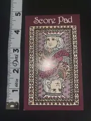 ENESCO 1986 Bridge Score Pad King Of Hearts