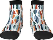 [YANYU] Mid Century Modern Retro With Drop Shapes Print Workout Everyday Socks For Men And Women All Seasons Comfortable