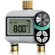 2 Zone Sprinkler Timer with Brass Inlet & Outlet, Programmable Water Timer fo...