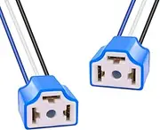 smseace 2pcs H4/9003/HB2 Right Angle Wiring Harness Headlight Socket Plug Ceramic Socket Harness 16AWG for Car Truck Boat Marine Motorcycle Bulb Fog Light Retrofit D-004-2pcs