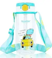 Owsdon Sports Drinking Bottle with Straw,BPA Free Tritan，Reusable, Leakproof,Drop Resistant，Suitable for Boys & Girls,500ml