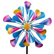 Wind Spinner Outdoor Hangable Wind Spinners 360 Degrees Metal Colorful Wind S...