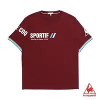 在飛比找momo購物網優惠-【LE COQ SPORTIF 公雞】短袖T恤 男-暗紅-L