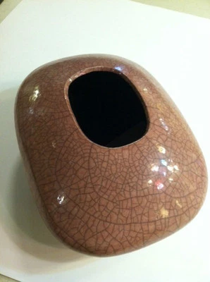Contemporary POTTERY Modern VASE DECORATIVE CRAFTSMANSHIP FLOWER BOWL RAKU NEW