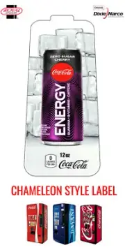 Royal Vendors - Coca Cola Energy Cherry - Zero Sugar - 12 oz Can Vend Label