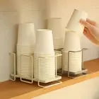 Plastic Cup Holder Double Slots Paper Heavy Duty Metal Organizer for Countertop