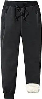 [ZGZZ7] Men's Winter Fleece Pants Sherpa Lined Sweatpants Athletic Thick Warm Joggers Pants