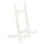9" Acrylic Plate Stand Holder, Table Use Picture Easel Frame Holder White