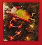 DEPARTMENT 56 SURFING SANTA CHASER Christmas LIGHT Surfboard Beach