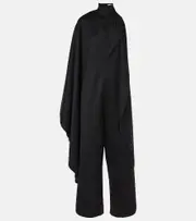 [Alaia] Alaïa Open-back wool grain de poudre jumpsuit AU 16 black