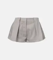 [Stella McCartney] Stella McCartney High-rise wool-blend shorts AU 6 grey