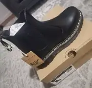 Dr. Martens Air 2976 Bex Black Boots Unseix Smooth Leather Size 9 Men 10 Women
