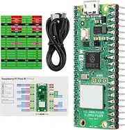 Freenove Raspberry Pi Pico 2 W Board Pre-Soldered Header, Dual Arm Cortex-M33 and Dual Hazard3 RISC-V Microcontroller, Development Board, Tutorial Example Projects