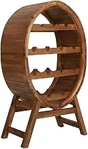 Solid Acacia Wood Wine Rack for 13 Bottles | Stylish Four-Level Wine Storage Cabinet | Durable and Weather-Resistant Design for Indoor & Outdoor Use | Easy to Assemble 50 x 30 x 90 cm