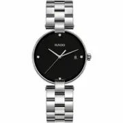 Rado Coupole Black Dial Diamond Stainless Steel Womens Watch R22852703