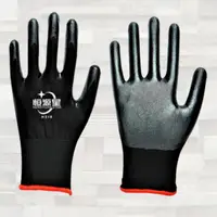 在飛比找momo購物網優惠-黑色 重活專用 13針尼龍手套(12雙/包 丁手套 防滑工