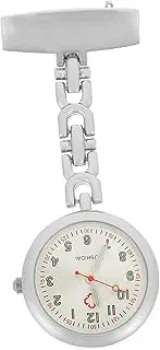 [LIFKOME] Pocket Watch Decorations Nurse Watch Watches Mute Watch Chest Watch Nurse Supplies Glowing Watch Brooch Glow in The Dark Watch Clip on Watch Hanging Watch Silver Alloy