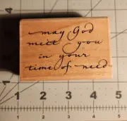 stampabilities rubber stamps May God Met you Time of Need Words Sympathy New B14