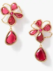 Floral Shimmer Drop Earrings