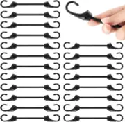 2 Inch Small Bungee Cord with Hooks,20 PCS Mini Bungee Cords Hooks with UV Resis
