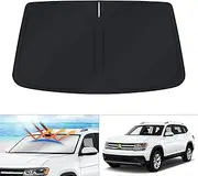 KUST Windshield Sun Shade for Volkswagen Atlas Accessories 2018-2024 VW Atlas Cross Sport Sunshade Foldable Sun Visor Protector Blocks UV Rays Keep Your Car Cooler