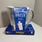 brita 10 cup water filter pitcher with filter in orignal packaging water...