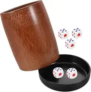 GETAJGHSD Innovative Bamboo Dice Cup Dice Set Holder for Travel Social Gatherings Game Nights